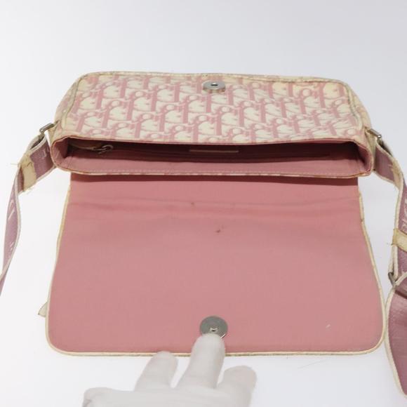 Christian Dior Trotter Canvas Shoulder Bag Silver Pink Auth yb749 - Picture 15 of 16
